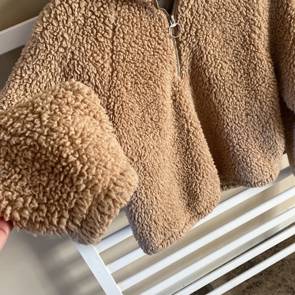 Hollister Teddy Pull Over Sweater Tan Brown Size small - Picture 5 of 15